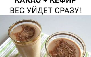 Напиток из кефира и какао для похудения